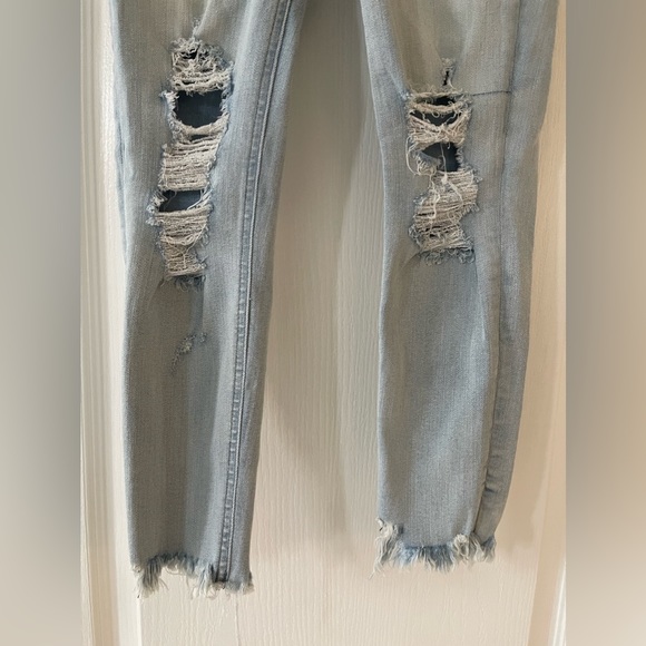 Distressed skinny high rise jeans from Express - Picture 7 of 13